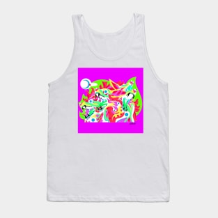 cadejo sinister cryptid dog from el salvador ecopop art in nights Tank Top